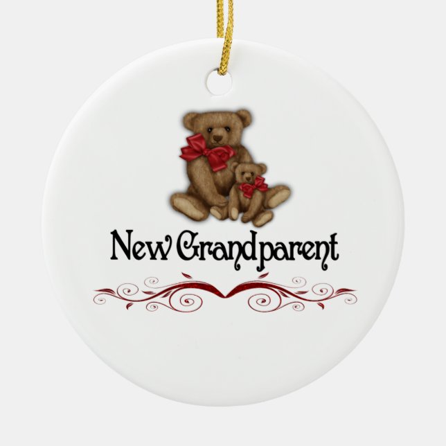 Christmas New Grandparent Ceramic Ornament (Front)