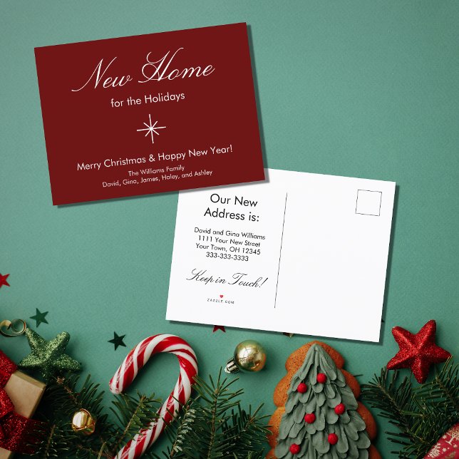 Christmas New Home for the Holidays  Announcement  Postcard (Creator Uploaded)