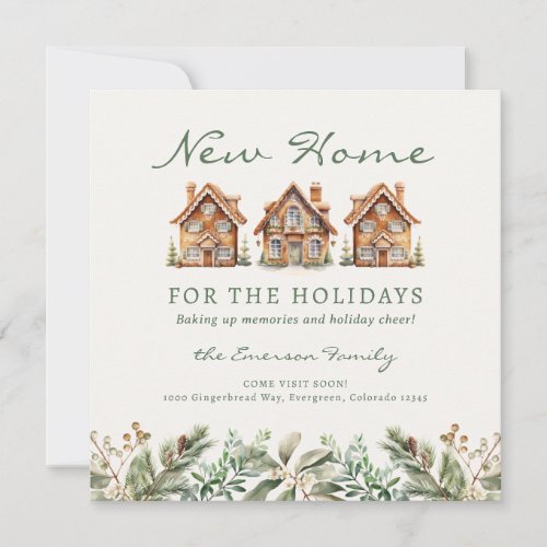 Christmas New Home For The Holidays Card