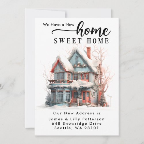 Christmas New Home for the Holidays moving Holiday Card