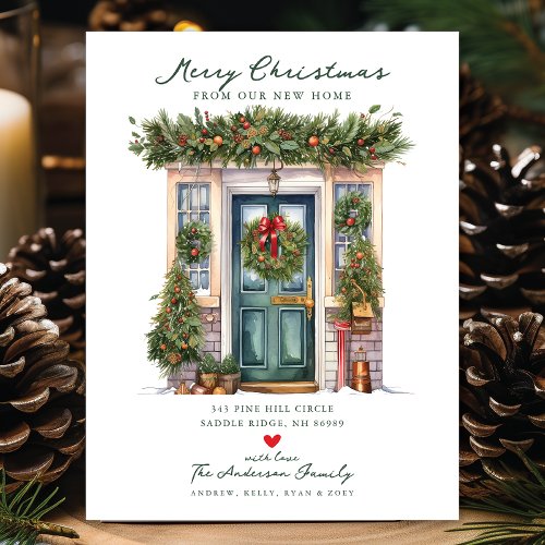 Christmas New Home Moving  Announcement Postcard