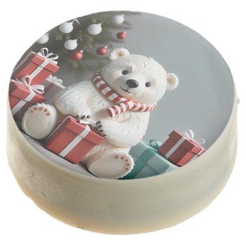 Christmas - New Year Cute Bear White Oreo Cookies by usadesignstore at Zazzle