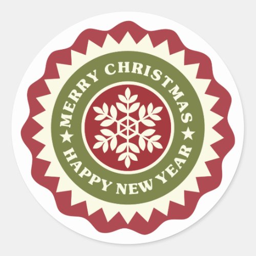 Christmas New Year Decorative Snowflake Sticker