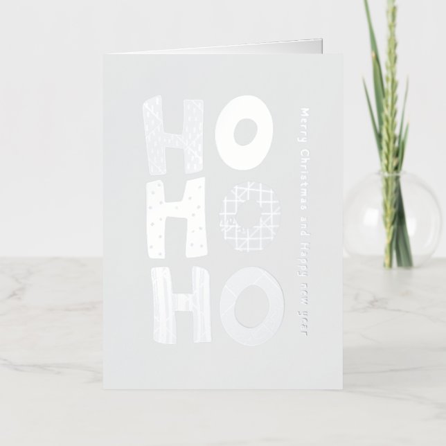 Christmas & New year Folded Foil Greeting Card (Front)