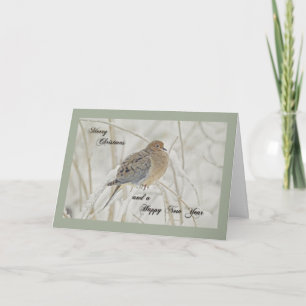 Christmas & New Year Greeting - Mourning Dove Holiday Card