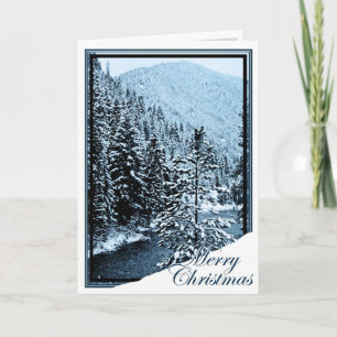 Christmas, New Year, Holiday-Little Spokane River Holiday Card