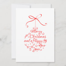 Christmas & New Year lettering Christmas ball