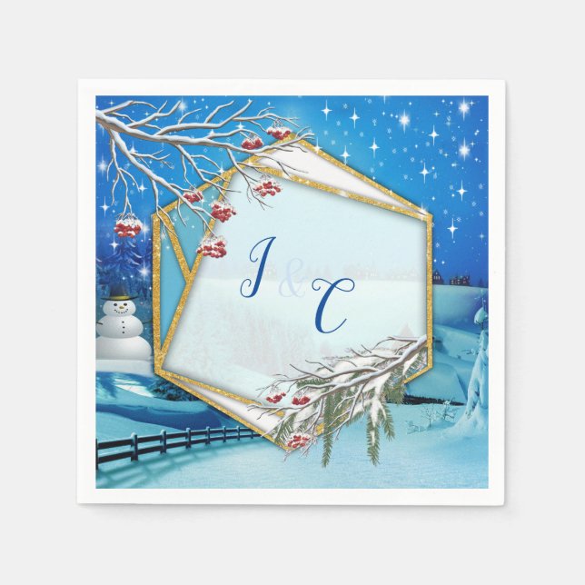 Christmas & New Year of 2024 Napkins (Front)