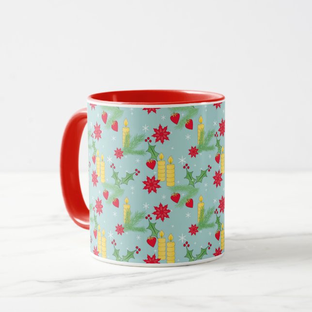Christmas , new year pattern. mug (Front Left)