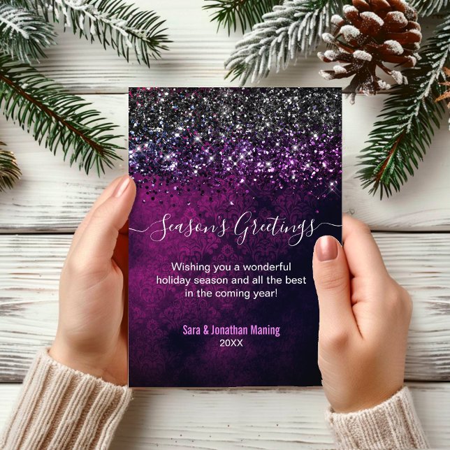 Christmas new year purple black glitter drips  (Creator Uploaded)