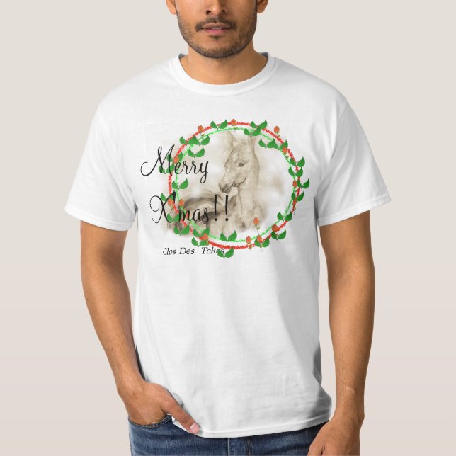 christmas, new year with horse!! T-Shirt (Front)