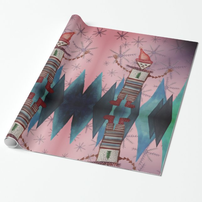 Christmas, New Year Wrapping Paper (Unrolled)