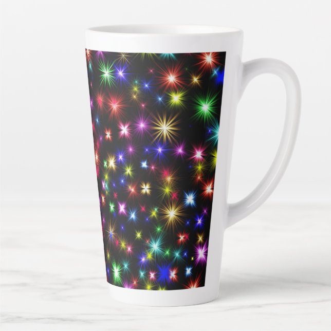 Christmas, New Year's Day Colorful Lights-27317 Latte Mug (Right)