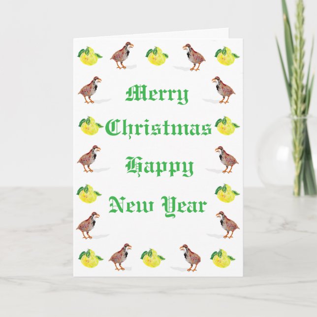 Christmas New Years Greeting Card  (Front)
