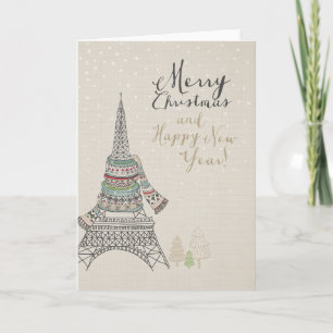 Christmas & New Years in Paris Holiday Card