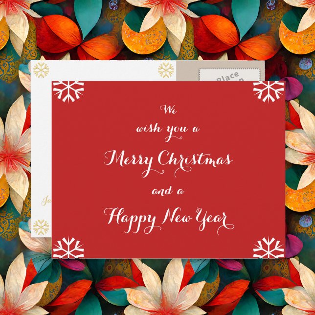 Christmas New Years Personalized Custom Holiday Postcard (Christmas New Years Personalized Custom Holiday Postcard)