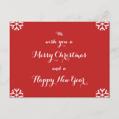 Christmas New Years Personalized Custom Holiday Postcard