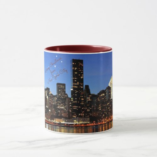Christmas _ New York City skyline Mug