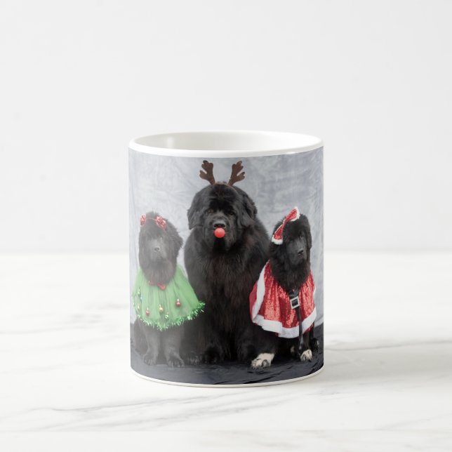 Christmas Newfies Coffee Mug (Center)