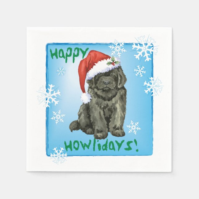 Christmas Newfoundland Napkins (Front)