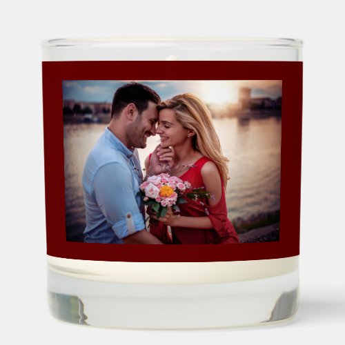 Christmas Newlyweds Married Couple Photo  Scented Candle