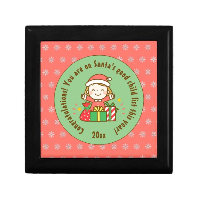 Christmas Nice List Kids Gift From Santa Clause Gift Box (Front)