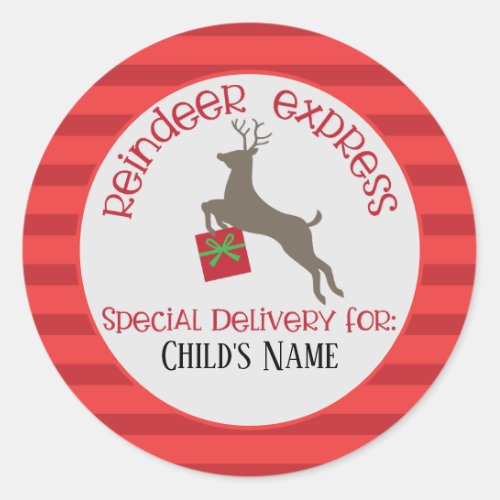 Christmas Nice List Official Custom Name Classic Round Sticker