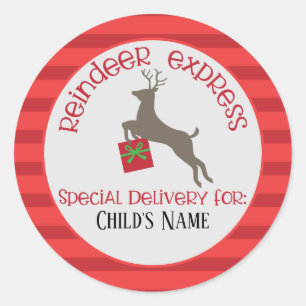 Christmas Nice List Official Custom Name Classic Round Sticker