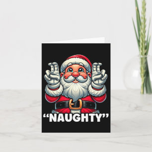 Christmas Nice List Santa Naughty Funny Christmas  Card