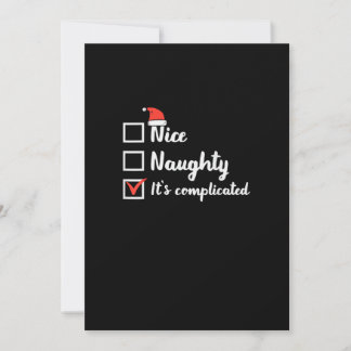 Christmas Nice Naughty Its Complicated Holiday Card