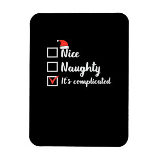 Christmas Nice Naughty Its Complicated Magnet