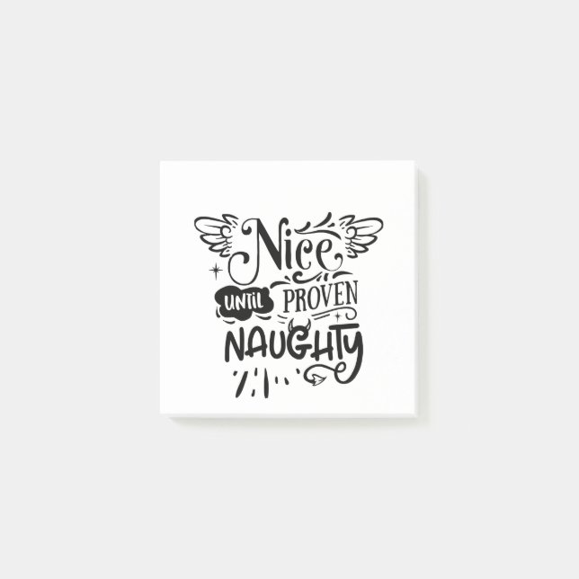 Christmas Nice Until Proven Naughty Funny Santa  Post-it Notes (Front)