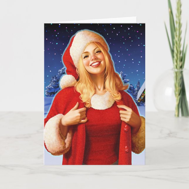 "Christmas Night" Close Up Holiday Card (Front)