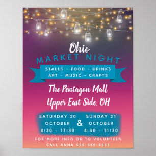 christmas night market holiday craft fair, Diwali Poster