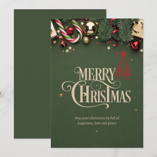 Christmas Night Party Invitation, Merry Christmas  Invitation (Front/Back)
