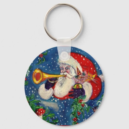 CHRISTMAS NIGHT  SANTA BUGLER KEYCHAIN