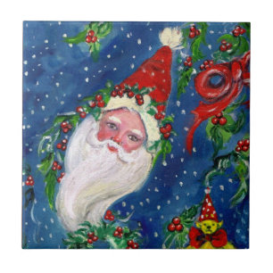 CHRISTMAS NIGHT / SANTA CLAUS CERAMIC TILE