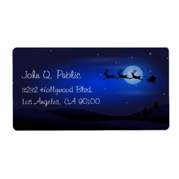 Christmas Night Santa Claus Is Coming Tonight Label by J32Teez at Zazzle