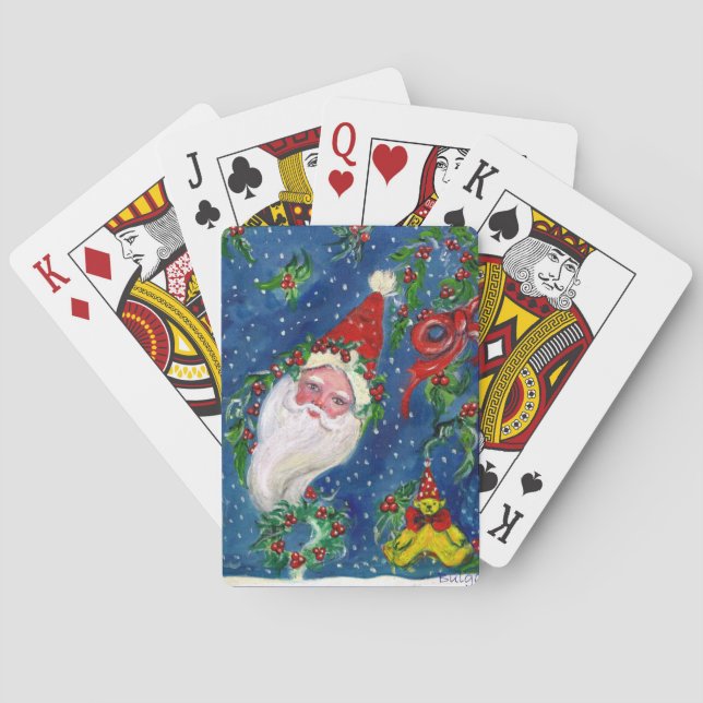 CHRISTMAS NIGHT / SANTA CLAUS POKER CARDS (Back)