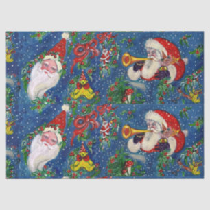 CHRISTMAS NIGHT / SANTA CLAUS WITH TOYS TISSUE PAPER