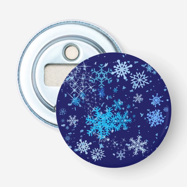 Christmas Night Snowfall Bottle Opener (Front)