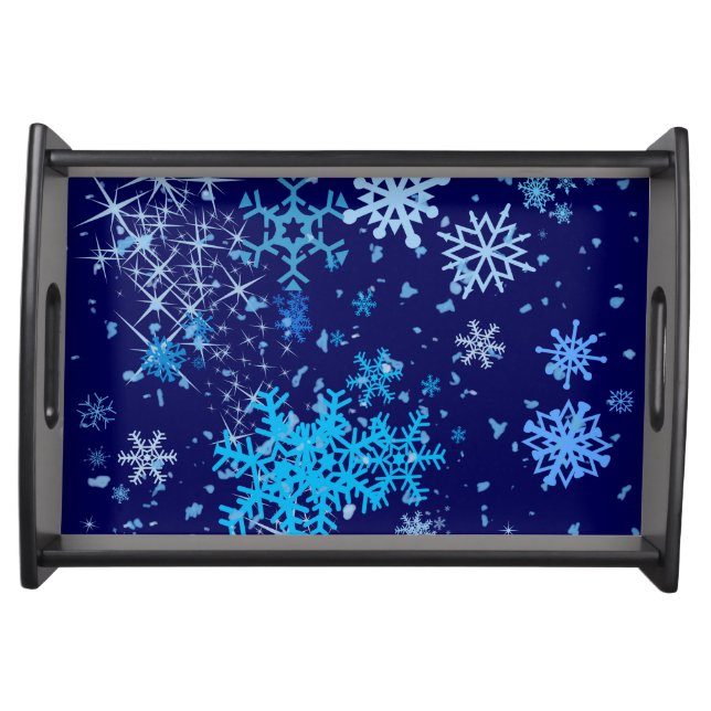 Christmas Night Snowfall Serving Tray (Front)