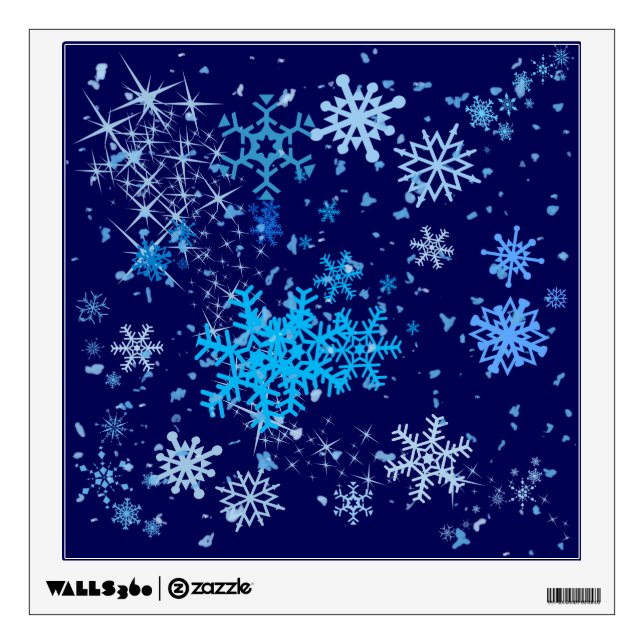 Christmas Night Snowfall Wall Sticker (Front)