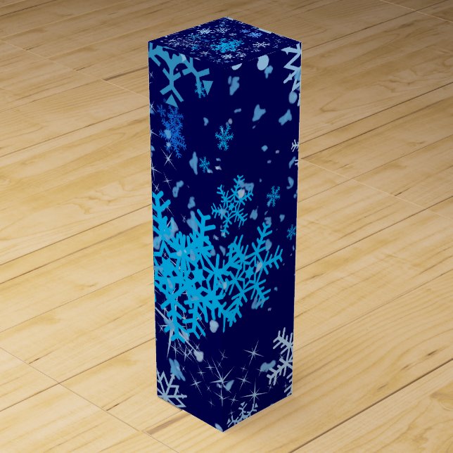 Christmas Night Snowfall Wine Gift Box (Front)