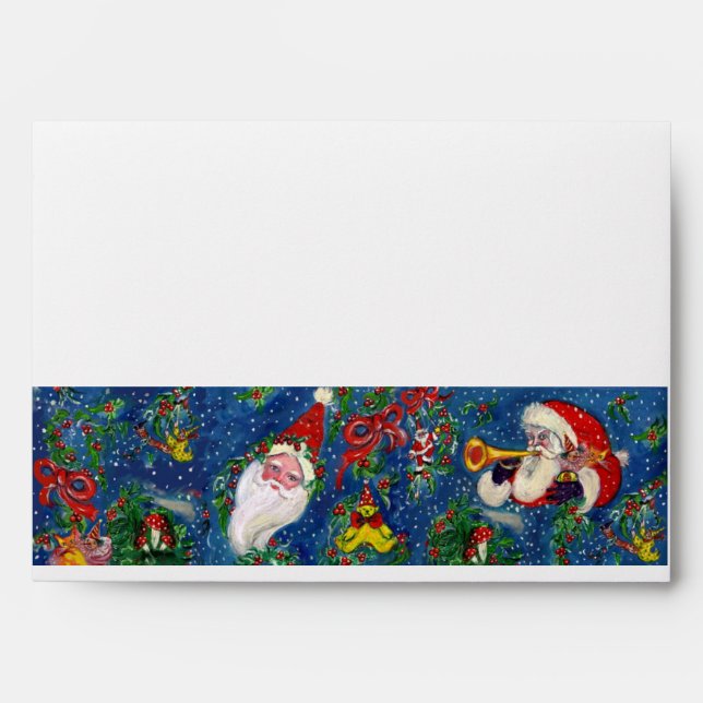 CHRISTMAS NIGHT white blue red Envelope (Front)