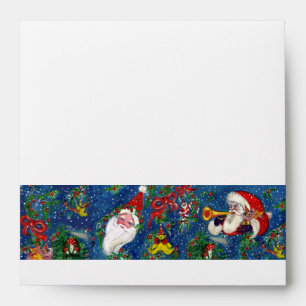 CHRISTMAS NIGHT white blue red Envelope