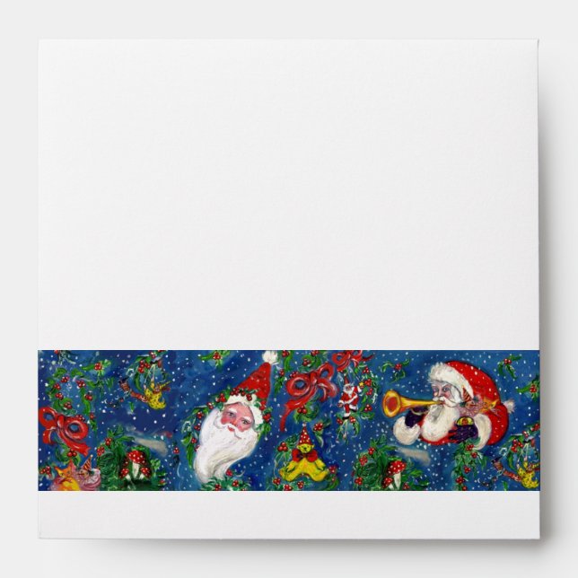CHRISTMAS NIGHT white blue red Envelope (Front)