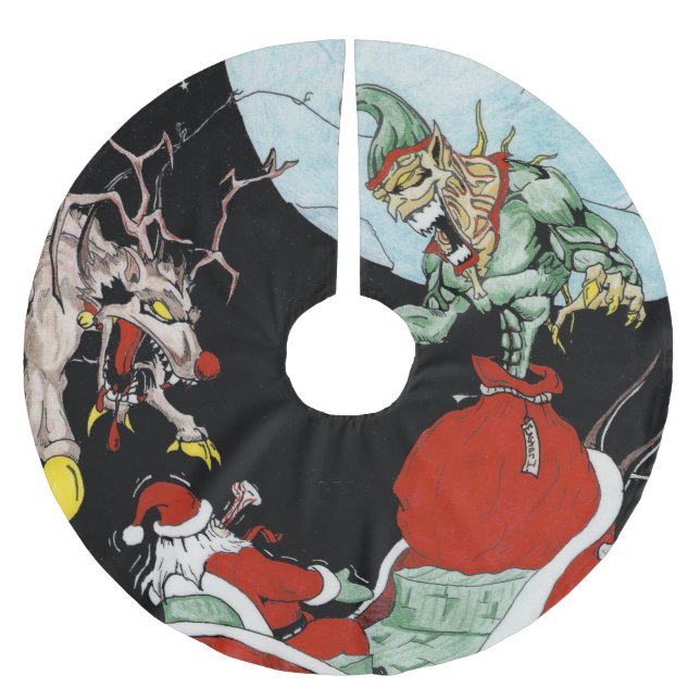 Christmas nightmare Custom Tree Skirt (Front)