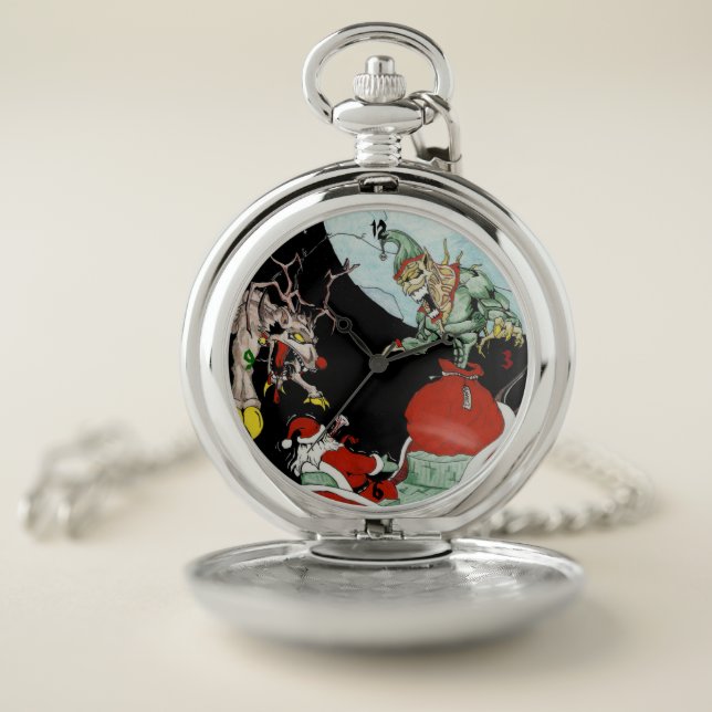 Christmas nightmare Silver pocket watch (Inside)