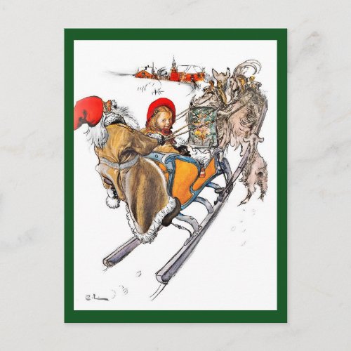 Christmas Nisse and Kersti Holiday Postcard